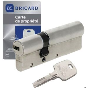 Cylindre porte double entrée 35 x 55 mm serrure à barillet 4 clés Serial W10 BRICARD - Publicité Cylindre porte double entrée 35 x 55 mm serrure à barillet 4 clés Serial W10 BRICARD - Publicité