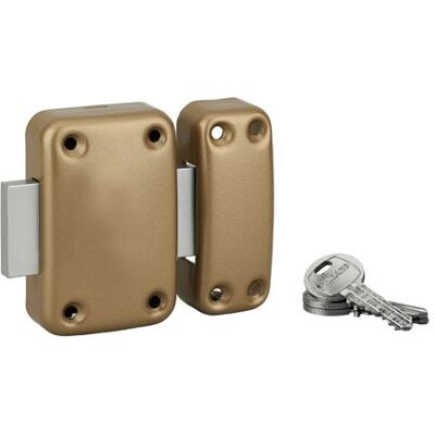 THIRARD - Verrou sans bouton Apache pour porte de cave cylindre 40mm acier 3 clés époxy bronze - THIRARD Marron - Publicité THIRARD - Verrou sans bouton Apache pour porte de cave cylindre 40mm acier 3 clés époxy bronze - THIRARD Marron - Publicité