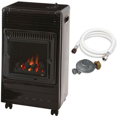 Chauffage dappoint à gaz Ektor Fire - FAVEX - Intérieur - Infrableu Effet feu de cheminée - Livré avec tuyau et détendeur - 40 m² Noir - Publicité Chauffage dappoint à gaz Ektor Fire - FAVEX - Intérieur - Infrableu Effet feu de cheminée - Livré avec tuyau et détendeur - 40 m² Noir - Publicité