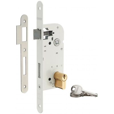 THIRARD - Serrure encastrable à cylindre pour porte dentrée axe 40mm bouts ronds cylindre 30x30mm blanc 3 clés - THIRARD - Publicité THIRARD - Serrure encastrable à cylindre pour porte dentrée axe 40mm bouts ronds cylindre 30x30mm blanc 3 clés - THIRARD - Publicité
