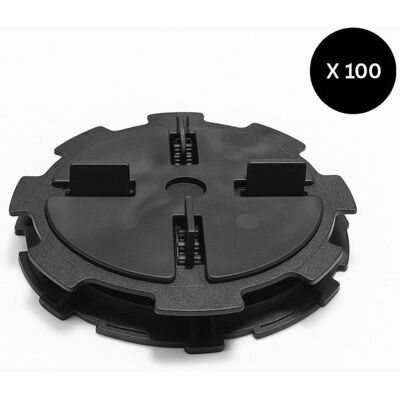 Plots réglables pour dalles - MCCOVER - 10–15 mm - Lot de 100 - Noir - Pour extérieur sans colle ni joint Noir - Publicité Plots réglables pour dalles - MCCOVER - 10–15 mm - Lot de 100 - Noir - Pour extérieur sans colle ni joint Noir - Publicité