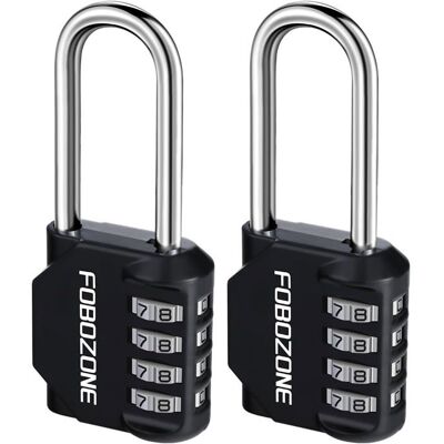 Cadenas à combinaison étanche - Unbrand - Lot de 2 cadenas - Réinitialisable - Code à 4 chiffres - Publicité Cadenas à combinaison étanche - Unbrand - Lot de 2 cadenas - Réinitialisable - Code à 4 chiffres - Publicité