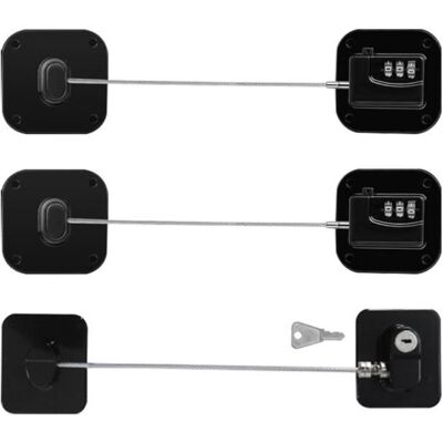 Lot De 3 Serrure Frigo Avec Code Cadenas Frigo Pour Enfants Adhésive Verrou Pour Porte Frigo Pour Fenêtres Portes Armoires - Publicité Lot De 3 Serrure Frigo Avec Code Cadenas Frigo Pour Enfants Adhésive Verrou Pour Porte Frigo Pour Fenêtres Portes Armoires - Publicité