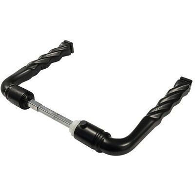 KLOSE BESSER Poignée De Porte Torsade Noire Aluminium Carré de 6 / 7 mm + Fourreau adaptateur - Publicité KLOSE BESSER Poignée De Porte Torsade Noire Aluminium Carré de 6 / 7 mm + Fourreau adaptateur - Publicité