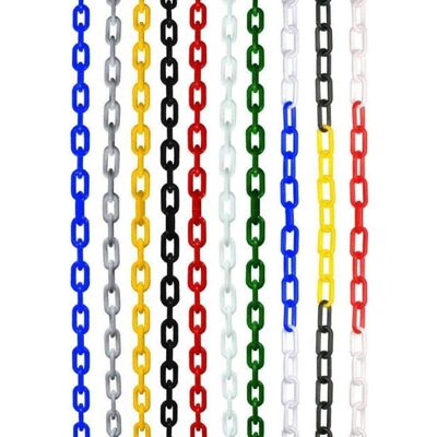 NOBRAND Chaîne de signalisation en plastique Diamètre de 6 mm Clôture à maillons Pour contrôle des foules rouge et blanc 5 m - Publicité NOBRAND Chaîne de signalisation en plastique Diamètre de 6 mm Clôture à maillons Pour contrôle des foules rouge et blanc 5 m - Publicité