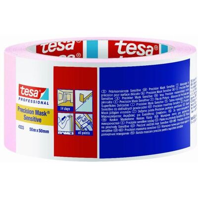 Ruban de masquage - TESA - Modèle 4333 - Rose - 50 m - 50 mm - 80 µm - Retrait propre - Tenue jusqu’à 2 semaines Rose - Publicité Ruban de masquage - TESA - Modèle 4333 - Rose - 50 m - 50 mm - 80 µm - Retrait propre - Tenue jusqu’à 2 semaines Rose - Publicité