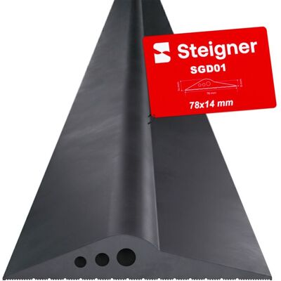 STEIGNER Seuil de garage 15m en EPDM noir 14mm x 78mm SGD01 – Joint porte garage isolant pour différents types de portes Noir - Publicité STEIGNER Seuil de garage 15m en EPDM noir 14mm x 78mm SGD01 – Joint porte garage isolant pour différents types de portes Noir - Publicité