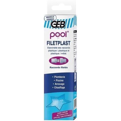 Pâte à joint Filetplast - GEB - 100 g - Etanchéité raccords filetés plastiques Blanc - Publicité Pâte à joint Filetplast - GEB - 100 g - Etanchéité raccords filetés plastiques Blanc - Publicité
