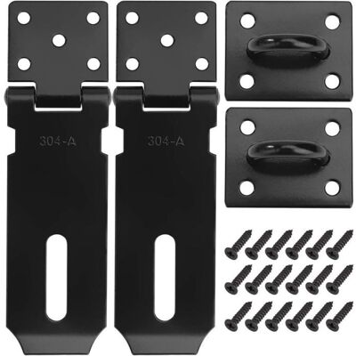 Loquet de porte en acier inoxydable - MHY® - 4 pouces - Noir mat - 2 pièces - Installation facile - Publicité Loquet de porte en acier inoxydable - MHY® - 4 pouces - Noir mat - 2 pièces - Installation facile - Publicité