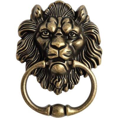 Heurtoir de porte en forme de Tête de Lions avec 2 vis Bronze - Publicité Heurtoir de porte en forme de Tête de Lions avec 2 vis Bronze - Publicité