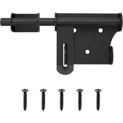 DOK Loquet Porte Coulissante 158mm Verrou Boulon Noir Intérieur Salle de Bain Fenêtre Garage Sécurité Noir - Publicité DOK Loquet Porte Coulissante 158mm Verrou Boulon Noir Intérieur Salle de Bain Fenêtre Garage Sécurité Noir - Publicité
