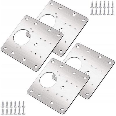 SZCLKJGS Plaque Reparation Charniere Porte4 Pièces Charnière Porte Placard avec vis Réparation Charnière Meuble Kit de Réparation Meuble - Publicité SZCLKJGS Plaque Reparation Charniere Porte4 Pièces Charnière Porte Placard avec vis Réparation Charnière Meuble Kit de Réparation Meuble - Publicité