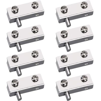 WORLDWIDE Charnière pour meubleLot de 8 charnières pivotantes sans cadre pour porte en verre avec broche réglable en fer pour porte en verre - Publicité WORLDWIDE Charnière pour meubleLot de 8 charnières pivotantes sans cadre pour porte en verre avec broche réglable en fer pour porte en verre - Publicité