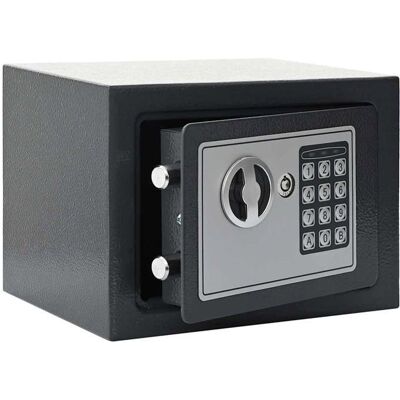 Coffre-fort numérique - vidaXL - Gris foncé - 23x17x17 cm - Acier robuste - Serrure électronique - Publicité Coffre-fort numérique - vidaXL - Gris foncé - 23x17x17 cm - Acier robuste - Serrure électronique - Publicité