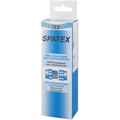 Pâte à joint polyvalente - GEB - Spatex - 125 ml - Spécial hydrocarbures - Étanchéité efficace - Publicité Pâte à joint polyvalente - GEB - Spatex - 125 ml - Spécial hydrocarbures - Étanchéité efficace - Publicité