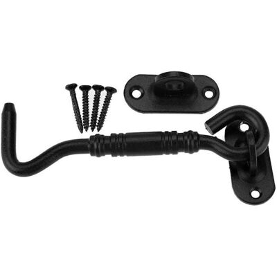 MICH Verrou Porte Acier Inoxydable Loquet Paumelle pour Grange/Garage Fermeture Sécurisée Porte Coulissante Noir - Publicité MICH Verrou Porte Acier Inoxydable Loquet Paumelle pour Grange/Garage Fermeture Sécurisée Porte Coulissante Noir - Publicité