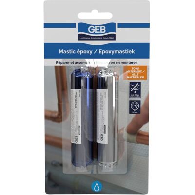 GEB - 127255 - Beige - Pack de 50 g - Mastic époxy - Publicité GEB - 127255 - Beige - Pack de 50 g - Mastic époxy - Publicité