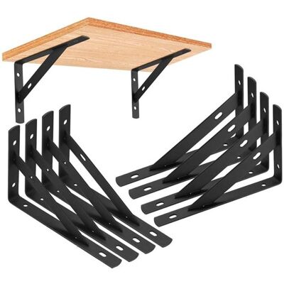 ROBUSTRIA Equerre etagere murale - 8 Pièces Equerre Etagere Murale - Support Détagère Murale - 200x120mmNoir Noir - Publicité ROBUSTRIA Equerre etagere murale - 8 Pièces Equerre Etagere Murale - Support Détagère Murale - 200x120mmNoir Noir - Publicité