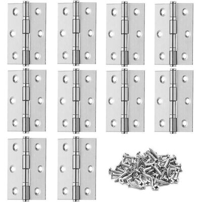 HANDEIU Lot de 10 Charnières Inox Invisibles pour Portes de PlacardTiroirsFenêtresCoffrets à BijouxQuincaillerie - Publicité HANDEIU Lot de 10 Charnières Inox Invisibles pour Portes de PlacardTiroirsFenêtresCoffrets à BijouxQuincaillerie - Publicité