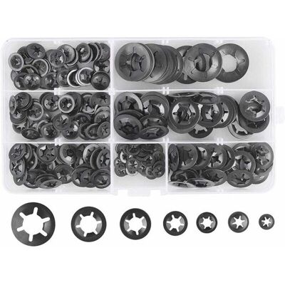 Rondelles de blocage - AIMOONSA - Kit 280 pcs - Acier au manganèse - Tailles M3-M12 - Noir Noir - Publicité Rondelles de blocage - AIMOONSA - Kit 280 pcs - Acier au manganèse - Tailles M3-M12 - Noir Noir - Publicité