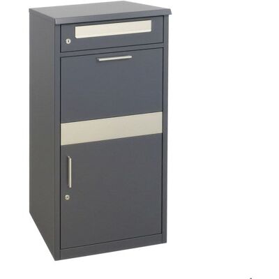Boîte aux lettres Relaxdays avec compartiment pour colis 4 clés H x L x P : 112 x 50 x 37 cm fer et inox gris/silver Gris - Publicité Boîte aux lettres Relaxdays avec compartiment pour colis 4 clés H x L x P : 112 x 50 x 37 cm fer et inox gris/silver Gris - Publicité