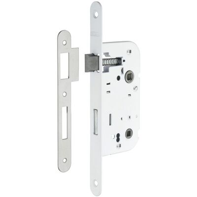 THIRARD - Serrure encastrable à condamnation pour porte de salle de bain et toilettes axe 50mm bouts ronds - THIRARD Gris - Publicité THIRARD - Serrure encastrable à condamnation pour porte de salle de bain et toilettes axe 50mm bouts ronds - THIRARD Gris - Publicité