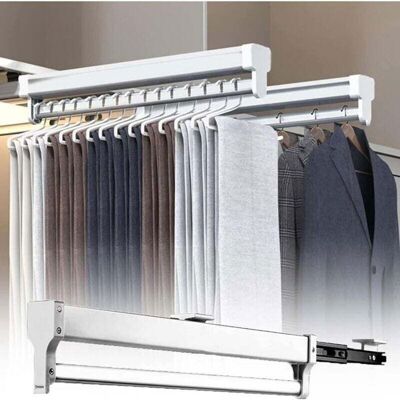Tringle à vêtements coulissante - PZCC - 2 pièces - Blanc - 30 cm - Acier inoxydable - Réglable - Multifonction Blanc - Publicité Tringle à vêtements coulissante - PZCC - 2 pièces - Blanc - 30 cm - Acier inoxydable - Réglable - Multifonction Blanc - Publicité