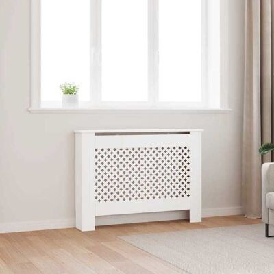 Housse de radiateur MDF blanc vidaXL - Étagère murale & Armoire - Moderne, Durable, Facile à assembler - Publicité Housse de radiateur MDF blanc vidaXL - Étagère murale & Armoire - Moderne, Durable, Facile à assembler - Publicité