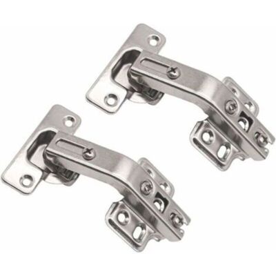 OKZ® Lot de 2 charnières 135° pour porte placard/cuisine – argent - Publicité OKZ® Lot de 2 charnières 135° pour porte placard/cuisine – argent - Publicité