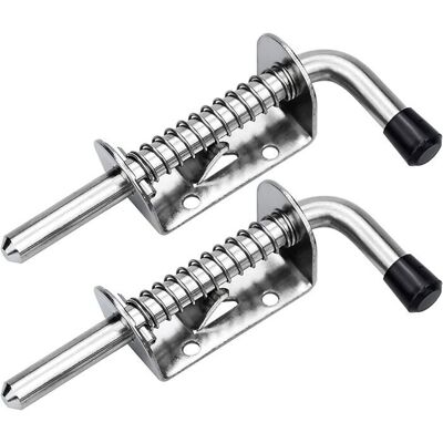 2Pcs Verrou Porte de Garage Loquet a Ressort Boulons à Ressort en Acier Loquets et Verrous De Portes 128mm Gris - Publicité 2Pcs Verrou Porte de Garage Loquet a Ressort Boulons à Ressort en Acier Loquets et Verrous De Portes 128mm Gris - Publicité