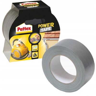 Ruban adhésif - Pattex - Power Type - Argent - 48mm - 10m - Imperméable et résistant au froid Blanc - Publicité Ruban adhésif - Pattex - Power Type - Argent - 48mm - 10m - Imperméable et résistant au froid Blanc - Publicité