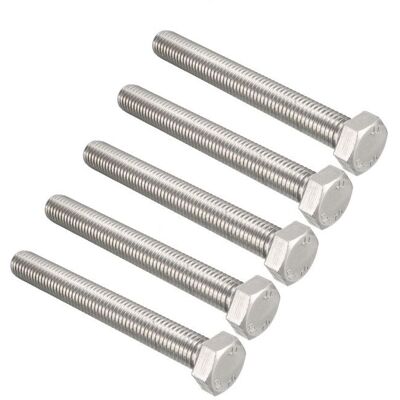 Boulon hexagonal SOURCING MAP 5Pcs Filetage M12 100mm acier inoxydable 304 vis tête Hex Fixaiton Gris - Publicité Boulon hexagonal SOURCING MAP 5Pcs Filetage M12 100mm acier inoxydable 304 vis tête Hex Fixaiton Gris - Publicité