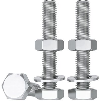 Boulons et écrous inox M8 - REM - Acier inoxydable 304 - Anti-corrosion - Anti-vibration - Tête hexagonale - Publicité Boulons et écrous inox M8 - REM - Acier inoxydable 304 - Anti-corrosion - Anti-vibration - Tête hexagonale - Publicité