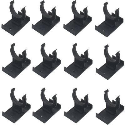 12 crochets de plinthe noirs pour pieds de meubles 26-28 cm canapé table lit Noir - Publicité 12 crochets de plinthe noirs pour pieds de meubles 26-28 cm canapé table lit Noir - Publicité