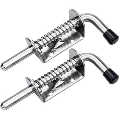 HANDEIU 2Pcs Verrou Porte de Garage Loquet a Ressort Boulons à Ressort en Acier Loquets et Verrous De Portes 128mm - Publicité HANDEIU 2Pcs Verrou Porte de Garage Loquet a Ressort Boulons à Ressort en Acier Loquets et Verrous De Portes 128mm - Publicité
