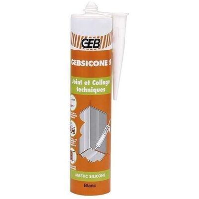 Mastic - Gebsicone S - blanc - 310 mL Blanc - Publicité Mastic - Gebsicone S - blanc - 310 mL Blanc - Publicité