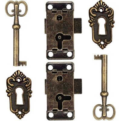 COZEVDNT 2 Pcs Serrure De Porte DArmoire Antique Serrure Meubles Verrous Pour Placards DéCoratifs Serrure Avec Clé Trou De Serrure Pour Noir - Publicité COZEVDNT 2 Pcs Serrure De Porte DArmoire Antique Serrure Meubles Verrous Pour Placards DéCoratifs Serrure Avec Clé Trou De Serrure Pour Noir - Publicité