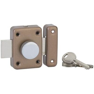 Thirard Verrou VSPM cylindre 35 mm pour porte intérieure - bronze bouton chromé 3 clés - Publicité Thirard Verrou VSPM cylindre 35 mm pour porte intérieure - bronze bouton chromé 3 clés - Publicité