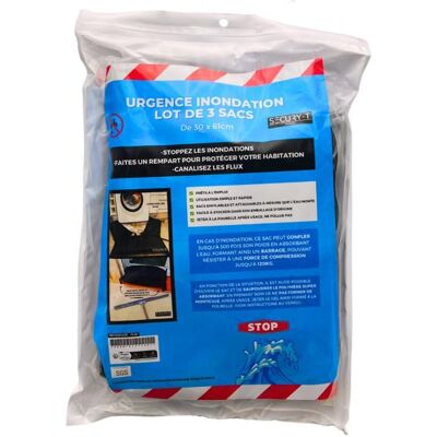 Boudin anti inondation 30x61cm lot de 3 pièces Noir - Publicité Boudin anti inondation 30x61cm lot de 3 pièces Noir - Publicité