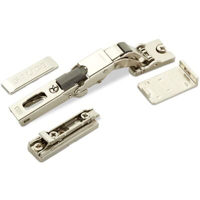 SOTECH 2 x Salice charnières universelles pour porte en verre ou porte-miroir 110° y plaque de montage linéaire hauteur 3 mm avec vis - Publicité SOTECH 2 x Salice charnières universelles pour porte en verre ou porte-miroir 110° y plaque de montage linéaire hauteur 3 mm avec vis - Publicité