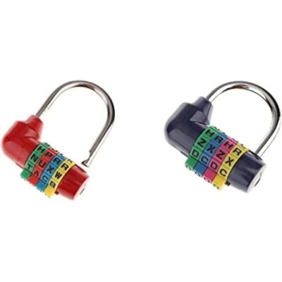 NOBRAND Lot de 2 cadenas à combinaison 4 lettres réinitialisables pour casier décole casier de sport - Publicité NOBRAND Lot de 2 cadenas à combinaison 4 lettres réinitialisables pour casier décole casier de sport - Publicité