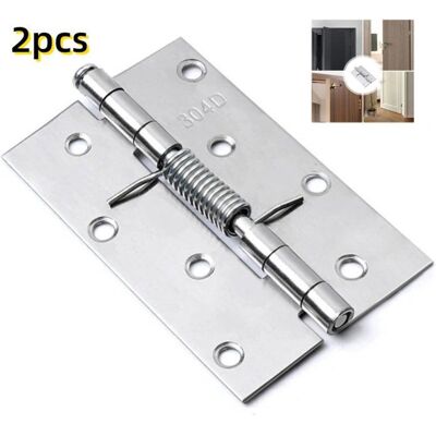 ARTICLES DUSAGE QUOTIDIEN Lot de 2 charnières à ressort à fermeture automatique pour porte - Charnière en acier inoxydable pour meuble - - Publicité ARTICLES DUSAGE QUOTIDIEN Lot de 2 charnières à ressort à fermeture automatique pour porte - Charnière en acier inoxydable pour meuble - - Publicité