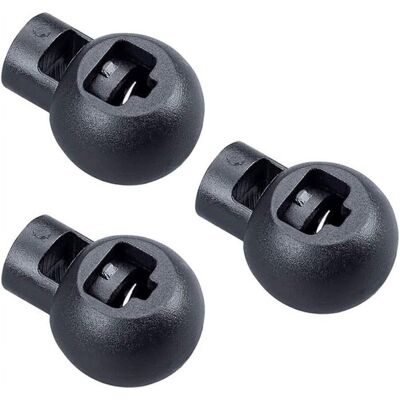 AUCUNEARY Lot de 30 verrous de cordon en paracorde en plastique attache à ressort à trou unique clips de cordon pour cordons lacets sa Noir - Publicité AUCUNEARY Lot de 30 verrous de cordon en paracorde en plastique attache à ressort à trou unique clips de cordon pour cordons lacets sa Noir - Publicité