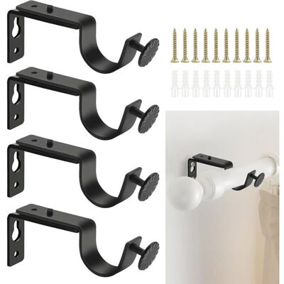 4 Pièces Support de Tringle à Rideau Réglable 25 à 28 mm Supports Mural Réglable pour Tringle avec Vis Extensible Fixation - Publicité 4 Pièces Support de Tringle à Rideau Réglable 25 à 28 mm Supports Mural Réglable pour Tringle avec Vis Extensible Fixation - Publicité