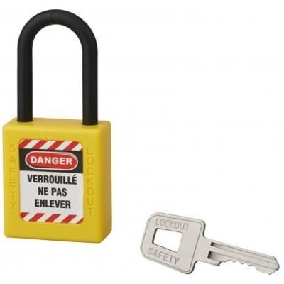 THIRARD - Cadenas de consignation 40mm anse nylon 38mm Jaune - Thirard - Publicité THIRARD - Cadenas de consignation 40mm anse nylon 38mm Jaune - Thirard - Publicité