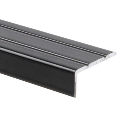 KARAT Seuil de nez de marche Aluminium Noir 245 x 10 mm Montage avec ou sans perçage Noir - Publicité KARAT Seuil de nez de marche Aluminium Noir 245 x 10 mm Montage avec ou sans perçage Noir - Publicité