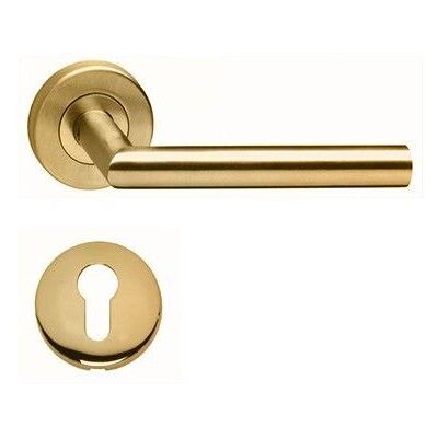 Paire de Poignées de porte VIF PVD OR sur Rosaces Rondes 1535 inox 304 KLOSE besser - Rosace: +1 Paire de rosaces cylindre Jaune - Publicité Paire de Poignées de porte VIF PVD OR sur Rosaces Rondes 1535 inox 304 KLOSE besser - Rosace: +1 Paire de rosaces cylindre Jaune - Publicité
