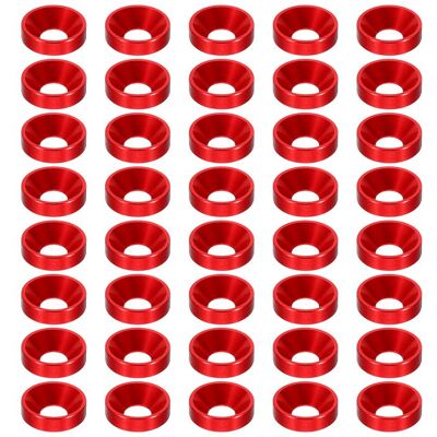 Rondelle VOCOSTE M5 Tête Fraisée Alliage aluminium pour Vis à Tête Plate pour Accessoires Mécaniques Pièces Modèles DIY Rouge 60Pcs Rouge - Publicité Rondelle VOCOSTE M5 Tête Fraisée Alliage aluminium pour Vis à Tête Plate pour Accessoires Mécaniques Pièces Modèles DIY Rouge 60Pcs Rouge - Publicité