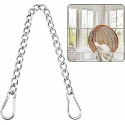 OKZ® Chaîne inox + 2 mousquetons – charge 400 kg - Publicité OKZ® Chaîne inox + 2 mousquetons – charge 400 kg - Publicité