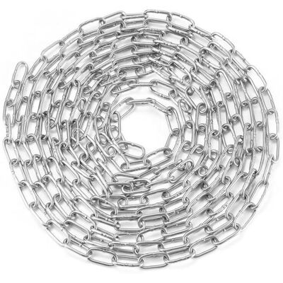 Chaîne en acier inoxydable - Virex® - 304 - Soudée - Robuste - 5 mètres - 3 mm - Charge maximale 80 kg - Publicité Chaîne en acier inoxydable - Virex® - 304 - Soudée - Robuste - 5 mètres - 3 mm - Charge maximale 80 kg - Publicité